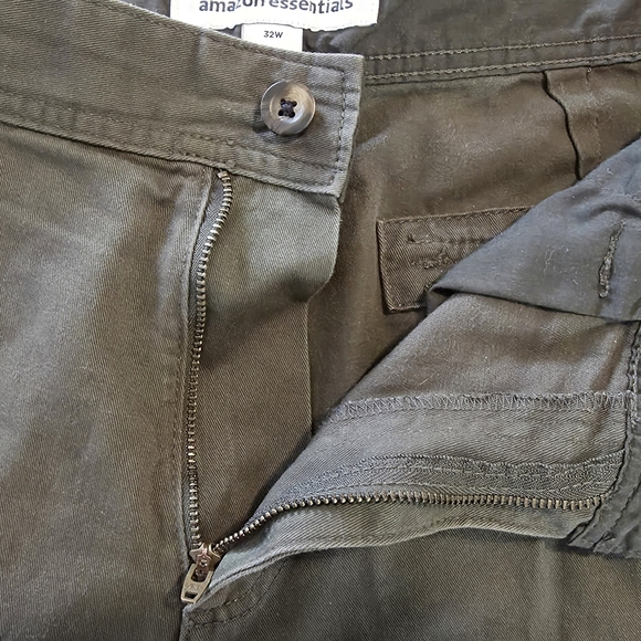 Amazon Essentials Dark Green Cargo Shorts Utility Army Green Shorts - Picture 10 of 16